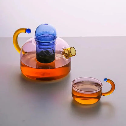 Kristall Teekanne mit Tasse