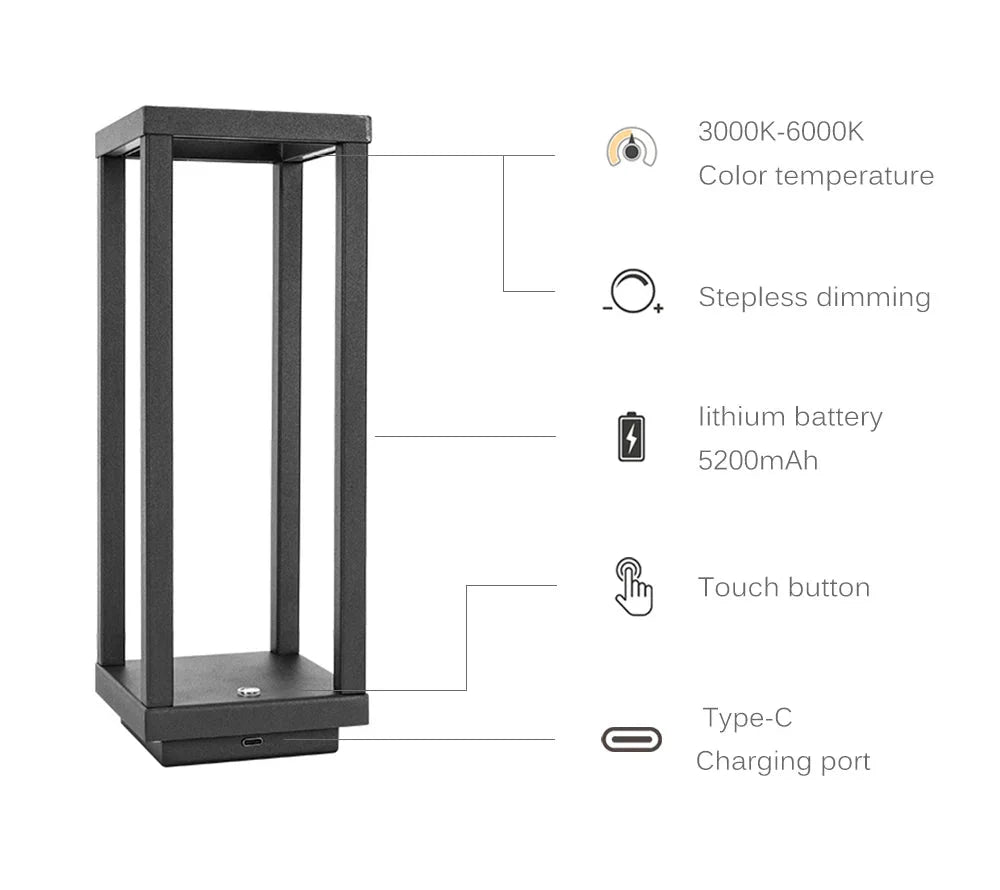 Kabellose LED-Touch-Sensor-Tischlampe