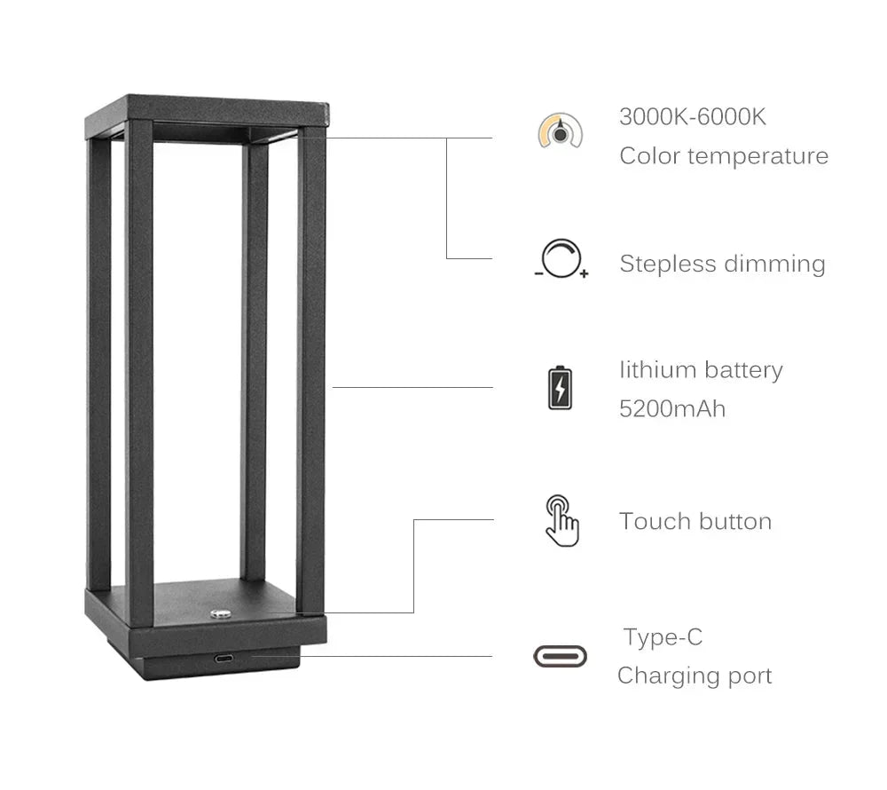 GlowEase – Moderne LED Tischlampe mit dimmbarem Touch-Control