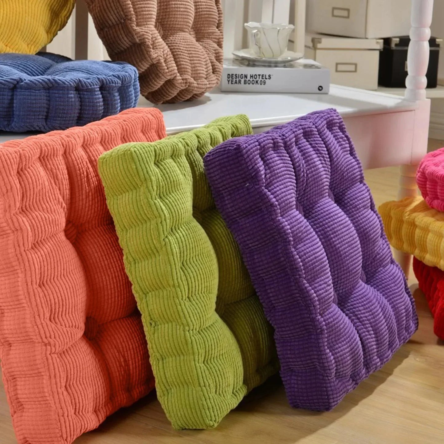 Luxuriöses Corduroy-Meditationsboden-Kissen für ultimativen Komfort und Unterstützung