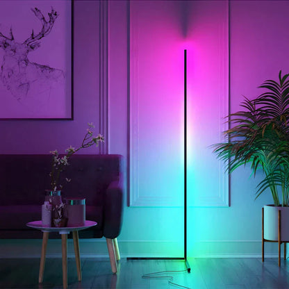 NeoGlow – Futuristische RGB LED Stehlampe mit 16 Millionen Farben, App und Fernbedienung