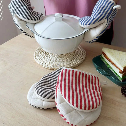 Baumwollgestreifter Ofenhandschuh