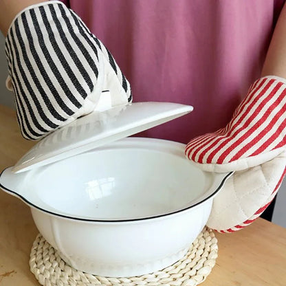 Baumwollgestreifter Ofenhandschuh