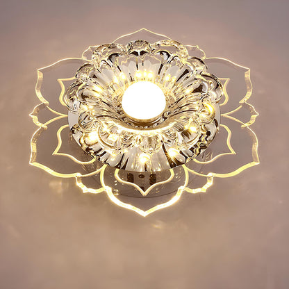 Elegante Kristallblumenlampe für moderne Innenräume | BlossomGlow
