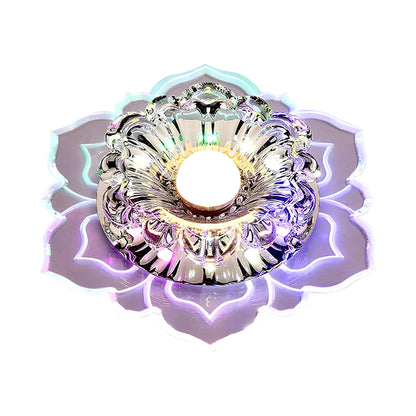 Elegante Kristallblumenlampe für moderne Innenräume | BlossomGlow