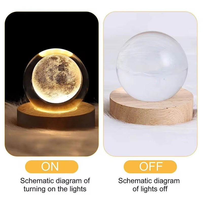 3D Kristallkugel Lampe