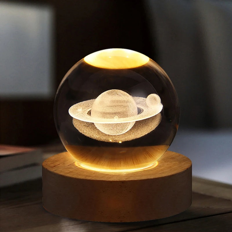 3D Kristallkugel Lampe
