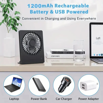Luxora Ultra Leiser Kleiner Tischventilator mit 220 Grad Drehung