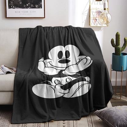 Weiches Fleece-Decke mit Mickey-Mouse-Design - Perfekt für die Heimdekoration und die ganzjährige Nutzung