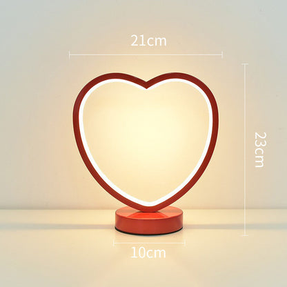 Rote Herz Tischlampe