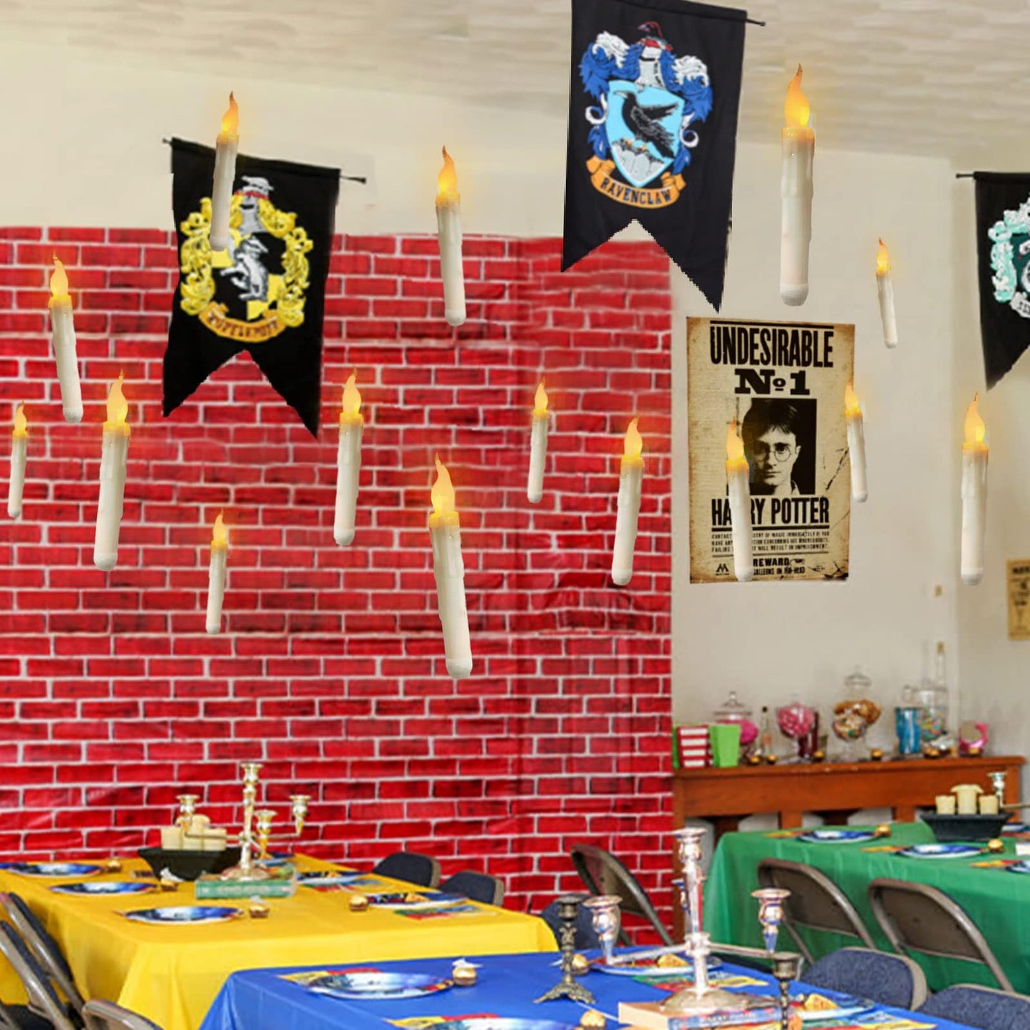 Schwebende LED-Kerzen mit Fernbedienung Hexe Halloween-Dekor für Partyausstattung Geburtstag Hochzeit Innenraum Zuhause Klassenzimmer Schlafzimmer