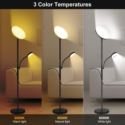 Moderne LED Stehlampe mit einstellbaren Farben & Fernbedienung - 27W helles Licht für das Wohnzimmer