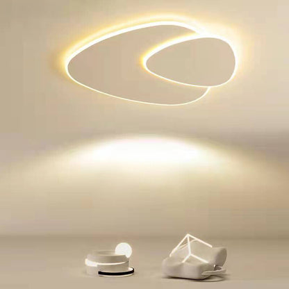 Garduru Minimalistische LED-Deckenleuchte – Elegantes weißes elliptisches Design