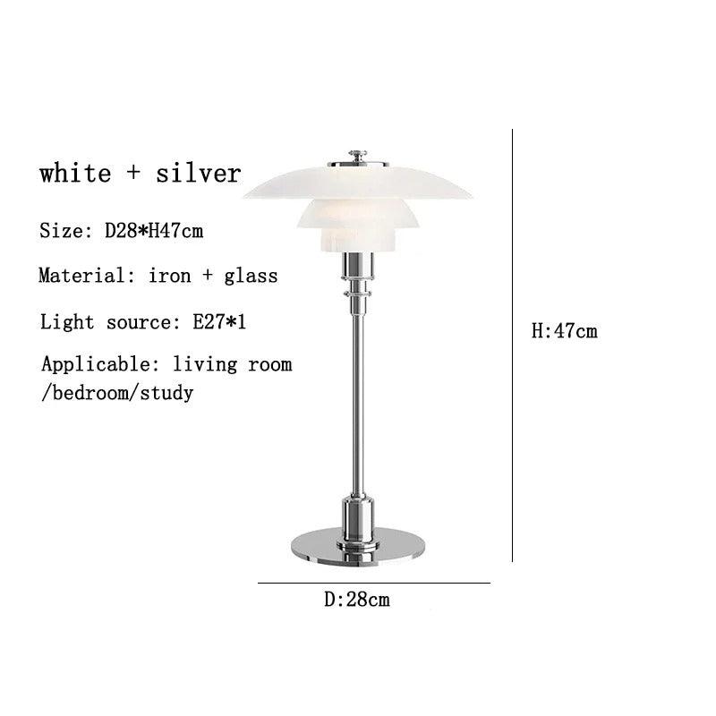 Dänische Designer-Tischlampen aus Glas │ Moderne nordische LED-Wohnzimmer-Schlafzimmer-Dekor-Beleuchtung Schreibtischlampe