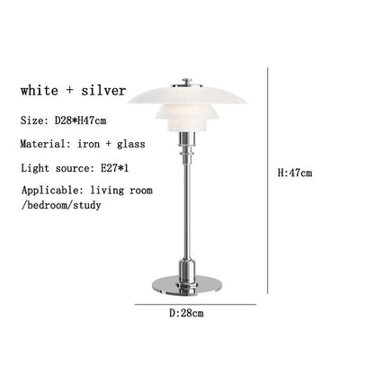 Dänische Designer-Tischlampen aus Glas │ Moderne nordische LED-Wohnzimmer-Schlafzimmer-Dekor-Beleuchtung Schreibtischlampe