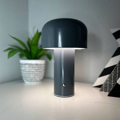 Royaleva Chic Modern Drahtlose Pilzlampe – 3 Helligkeitsstufen, kabellos & USB wiederaufladbar