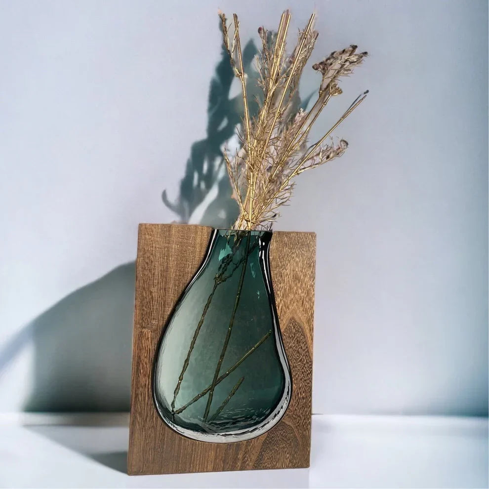 Garduru Nordic Live Edge Vase | Skandinavisches Design | Natürliche Eleganz für Ihr Zuhause