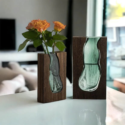 Garduru Nordic Live Edge Vase | Skandinavisches Design | Natürliche Eleganz für Ihr Zuhause