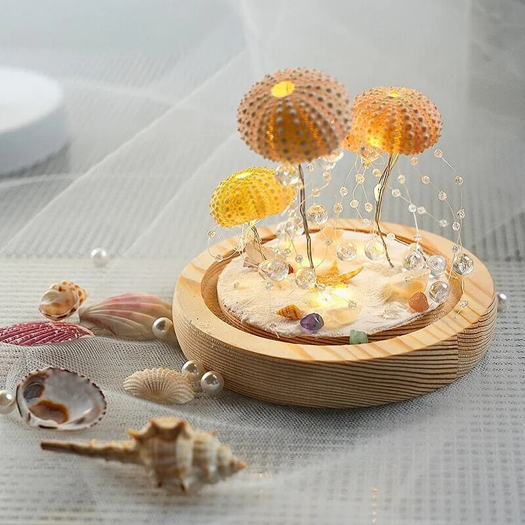 Garduru Seeigel Nachtlicht – Eine einzigartige, von Vintage inspirierte Handwerks- und Dekorlampe