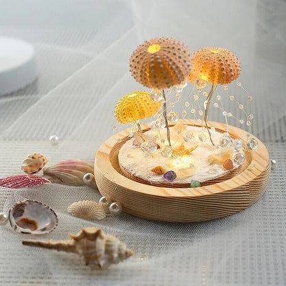 Garduru Seeigel Nachtlicht – Eine einzigartige, von Vintage inspirierte Handwerks- und Dekorlampe