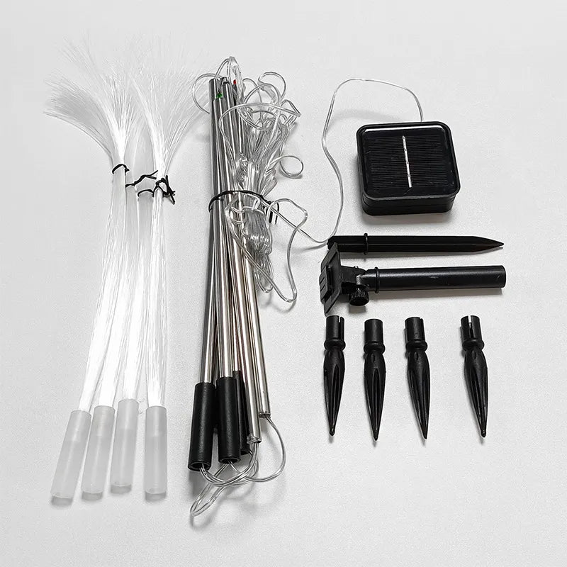 Solar Gartenleuchte mit Farbwechsel – LED Rasenlicht für Garten & Terrasse, Feuerwerk Design