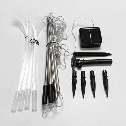 Solar Gartenleuchte mit Farbwechsel – LED Rasenlicht für Garten & Terrasse, Feuerwerk Design