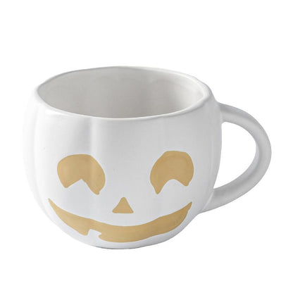 Kaffeetasse in Kürbisform für den Herbst │ Kürbistasse mit Halloween-Motiv │ Küchengeschirr