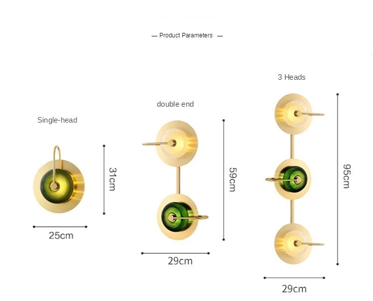 Garduru - Skandinavische Designlampe Messing Wandleuchten