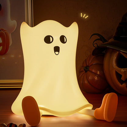 Halloween Geist Nacht Licht LED Squishy Silikon Tap Lampe Bestes Geschenk für Baby und Mädchen