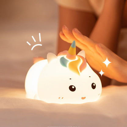 Einhorn Liegende Nachtlicht LED Squishy Silikon Touch Lampe Beste Geschenk für Baby und Mädchen