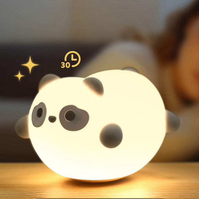 Squishy Silikon Wobble Panda LED Nachtlicht - Perfektes Geschenk für Kinder und Mädchen