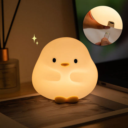 Snuggly Duck Nachtlicht LED Squishy Silikon Tap Lampe Bestes Geschenk für Baby und Mädchen