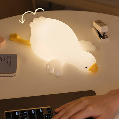 Große Weiße Gans Tap Tap LED Nachtlampe