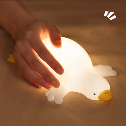 Große Weiße Gans Tap Tap LED Nachtlampe