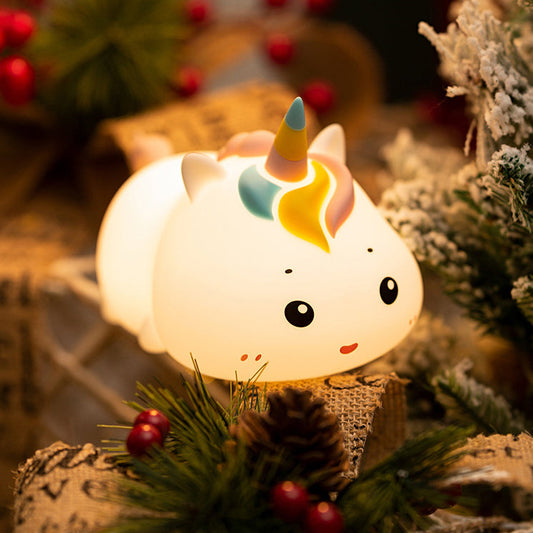 Einhorn Liegende Nachtlicht LED Squishy Silikon Touch Lampe Beste Geschenk für Baby und Mädchen