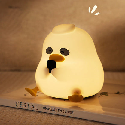 Süße Ente LED Quetsch Nachtlicht Für Geschenk USB Wiederaufladbare Entenlampe