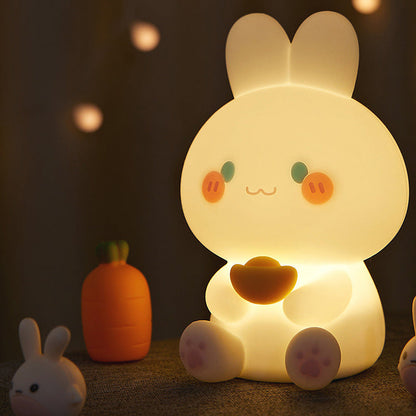 Squishy Silikonreicher Bunny LED Nachttischlampe - Perfektes Geschenk für Kinder und Mädchen