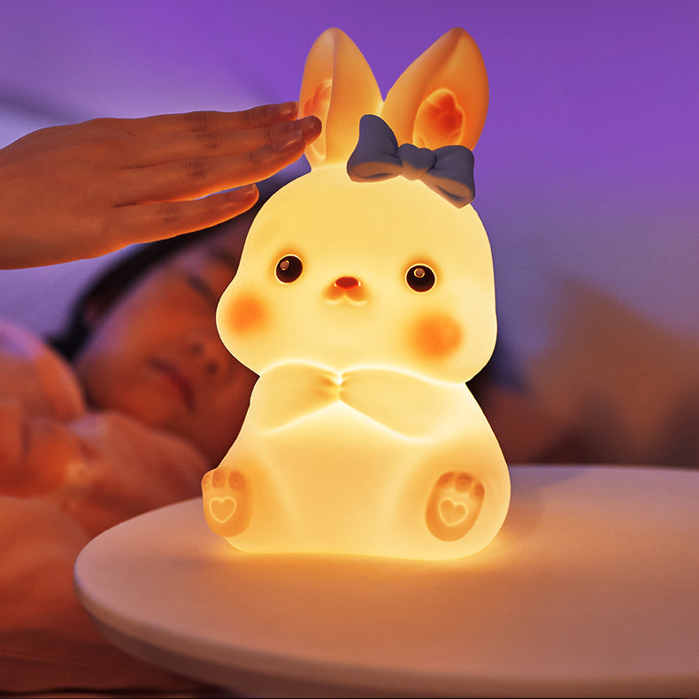 Squishy Silikonbogen Hase LED Nachtlicht - Perfektes Geschenk für Kinder und Mädchen