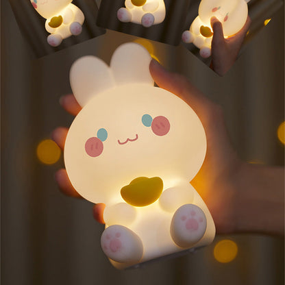 Squishy Silikonreicher Bunny LED Nachttischlampe - Perfektes Geschenk für Kinder und Mädchen