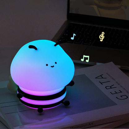 Squishy Silikon Biene LED Nachtlampe - Perfektes Geschenk für Kinder und Mädchen