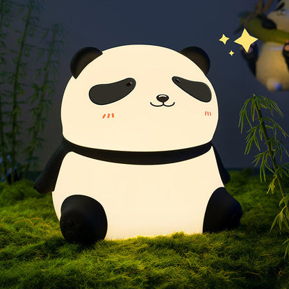 Squishy Silikon Entspannter Panda LED Nachtlicht - Perfektes Geschenk für Kinder und Mädchen