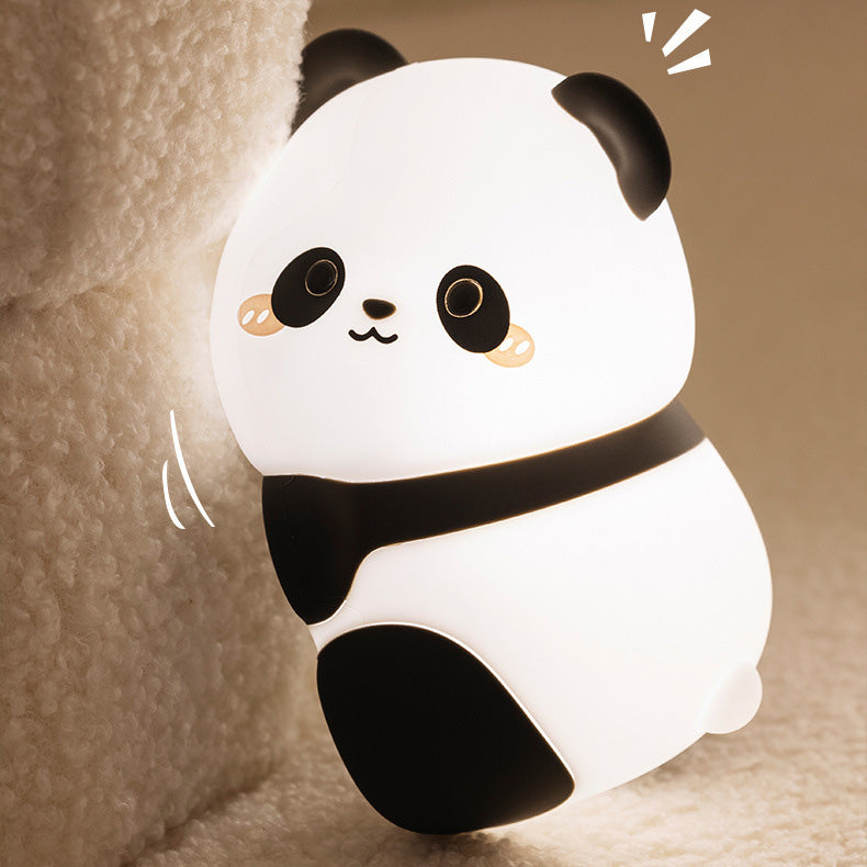 Squishy Silikon Ungezogener Panda LED Nachtlicht - Perfektes Geschenk für Kinder und Mädchen