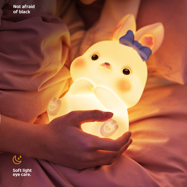 Squishy Silikonbogen Hase LED Nachtlicht - Perfektes Geschenk für Kinder und Mädchen