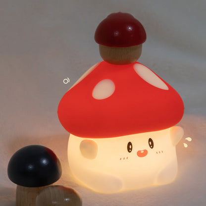 Quatschige Silikon Niedliche Pilz LED Nachtlampe - Perfektes Geschenk für Kinder und Mädchen