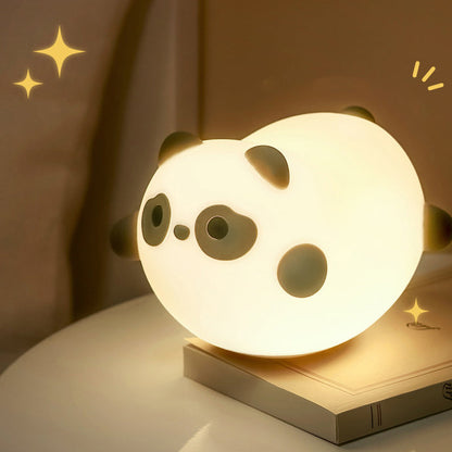 Squishy Silikon Wobble Panda LED Nachtlicht - Perfektes Geschenk für Kinder und Mädchen