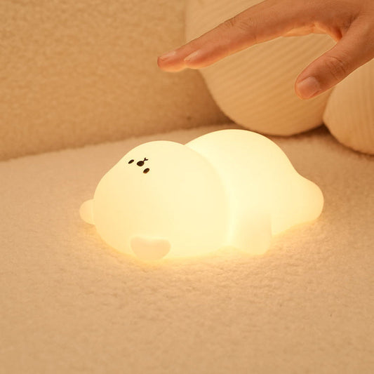 Chubby Bear Nachtlicht 8 Farben LED Quitsch Silikon Tipplampe Bestes Geschenk für Baby und Mädchen