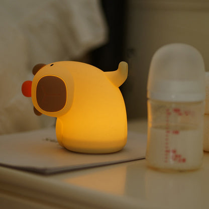 Squishy Silikon Verspielt Capybara LED Nachtlicht - Perfektes Geschenk für Kinder und Mädchen