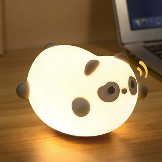 Squishy Silikon Wobble Panda LED Nachtlicht - Perfektes Geschenk für Kinder und Mädchen