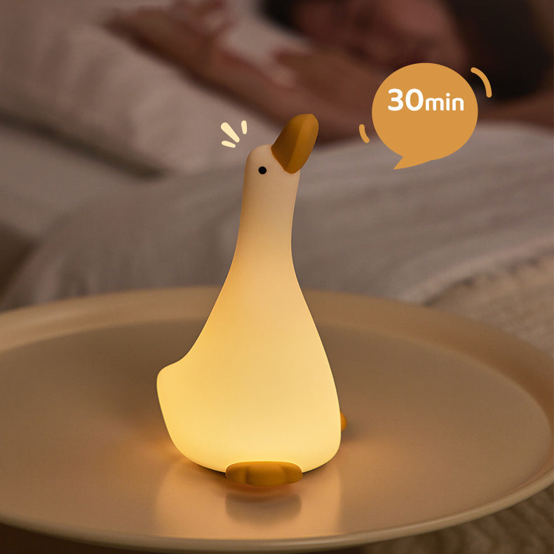 Squishy Silikon Aufblickender Gans LED Nachtlicht - Perfektes Geschenk für Kinder und Mädchen