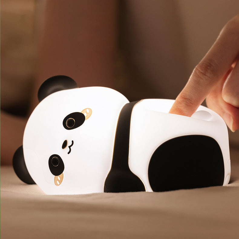 Squishy Silikon Ungezogener Panda LED Nachtlicht - Perfektes Geschenk für Kinder und Mädchen